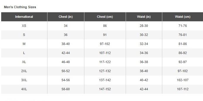 Everlast Footwear Size Chart