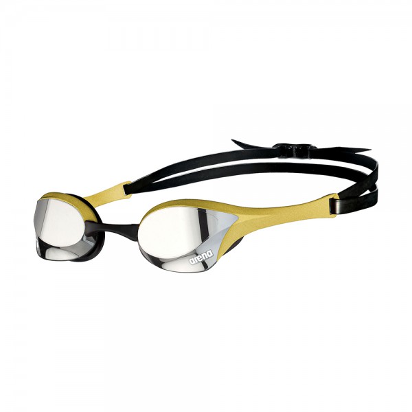 Arena Cobra Ultra Swipe Mirror Swimming Goggles-Silver Gold