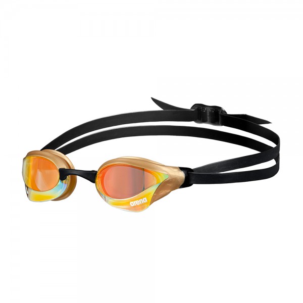 Arena Cobra Core Swipe Mirror Swimming Goggles- Yellow Copper Gold Arena Cobra Core Swipe Mirror Swimming Goggles- Yellow Copper Gold