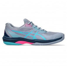 Asics Game FF Padel Shoes-Grey Blue & Energy Aqua