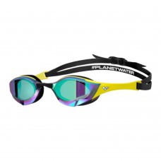 Arena Cobra Edge Swipe Mirror Swimming Goggles-Emerald Yellow Black
