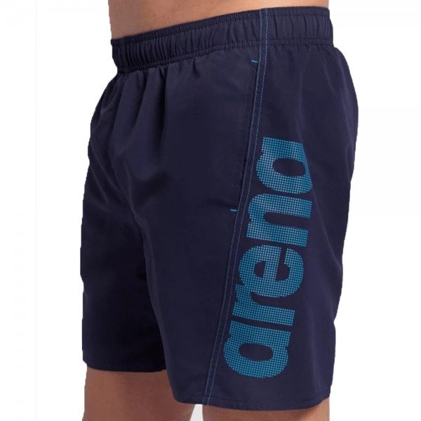 Arena Fundamentals Logo Boxers-Navy Turquoise