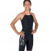 Decathlon Girls' 1-piece swimsuit shorty Kamyleon-Black