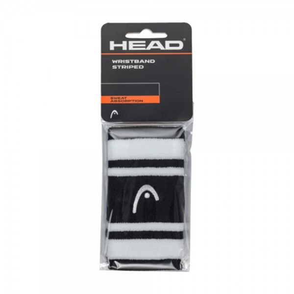 Head  Wristband Striped 5" (Pair)-NVWH