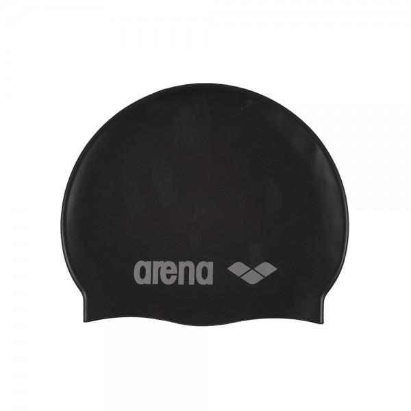 Arena Classic Silicone JR Swimming Cap-Black Silver Arena Classic Silicone JR Swimming Cap-Black Silver