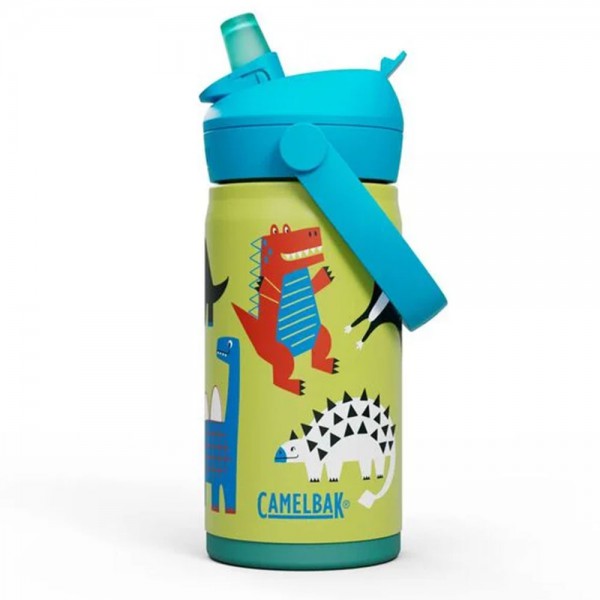 CamelBak Thrive™ Flip Straw Kids 12oz Bottle, Insulated Stainless Steel-Dino Jam