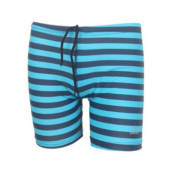Deko Boy's Striped Swimming Shorts - Blue/Black