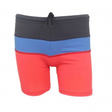 Deko Boy's Striped Swimming Shorts - Black/Blue/Red