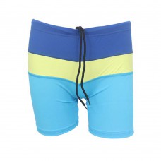Deko Boy's Striped Swimming Shorts - Blue/Yellow