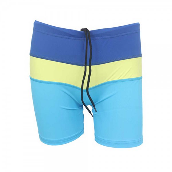 Deko Boy's Striped Swimming Shorts - Blue/Yellow