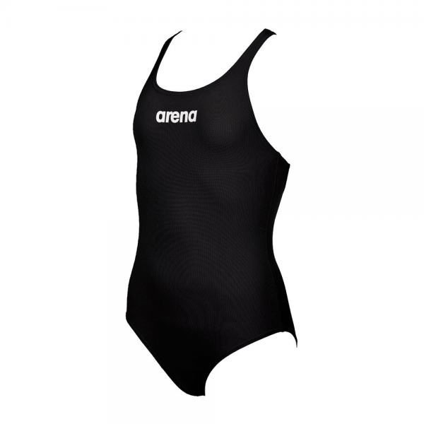 Arena Girls Solid Swim Pro JR Swimming Suit-Black