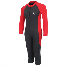 Deko Girl's Full Swimming Suit - Black & Red