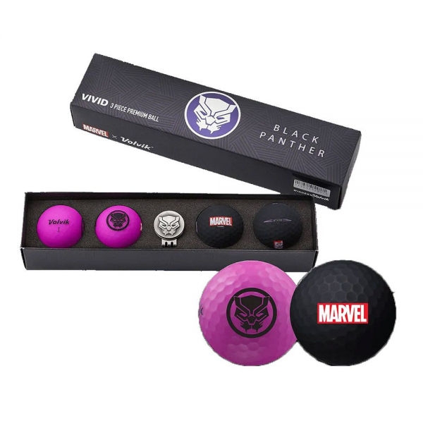 Volvik Marvel Premium Golf Balls (4 balls pack) - Black Panther