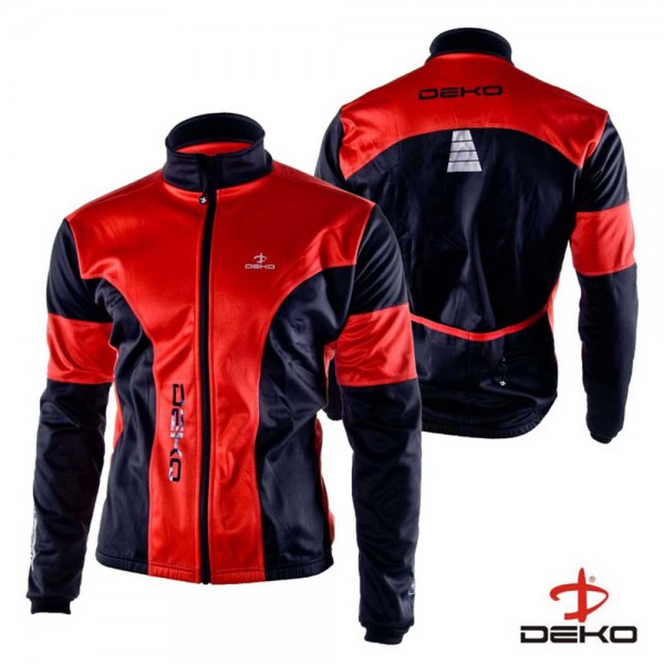 Deko Men Winter Cycling Jacket - Black & Red