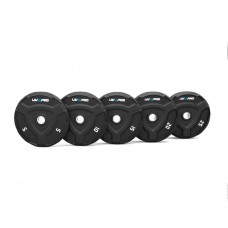 LivePro Rubber Black Bumper Plates - 2 x 5kgs