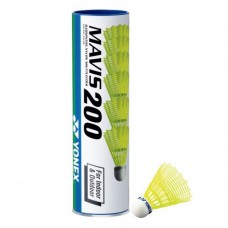 Yonex Mavis 200 Yellow Shuttlecocks-Green Cap (6 Piece Pack)