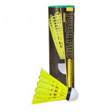 YTC Tour Pro Yellow Shuttlecocks-Green Cap (6 Piece Pack)