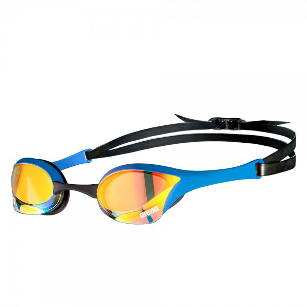 Arena Cobra Ultra Swipe Mirror Swimming Goggles- Yellow Copper Blue