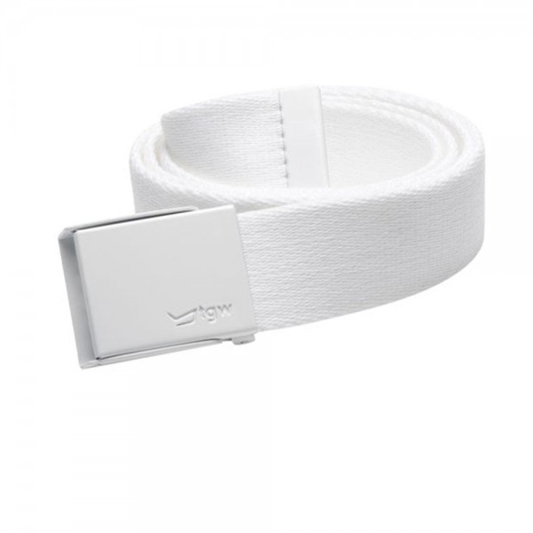 TGW Webbing Golf Belt - White