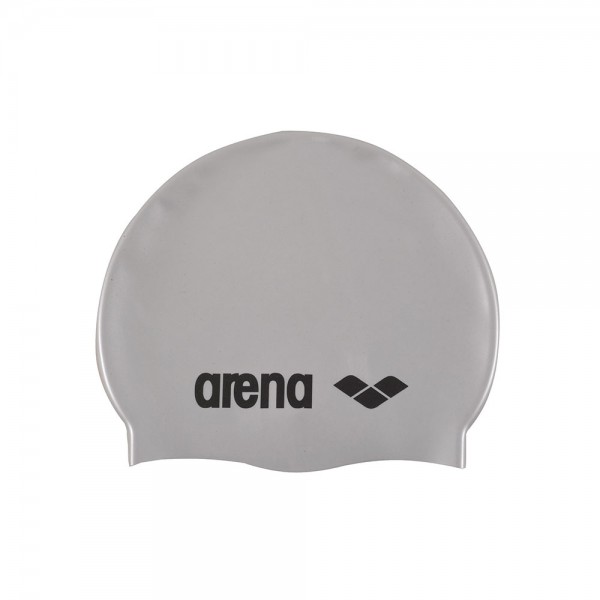 Arena Classic Silicone JR Swimming Cap-Silver Black