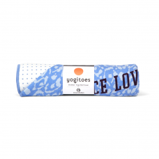 Manduka yogitoes® Skidless Yoga Mat Towel - Blue Sky Leopard