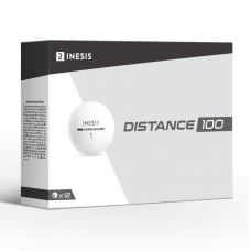 Inesis Distance 100 Golf Balls (12 balls pack) - White