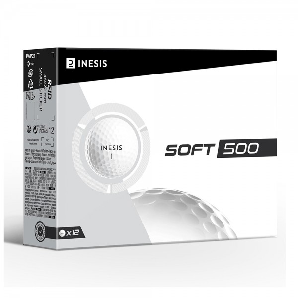 Inesis Soft 500 Golf Balls (12 balls pack) - White