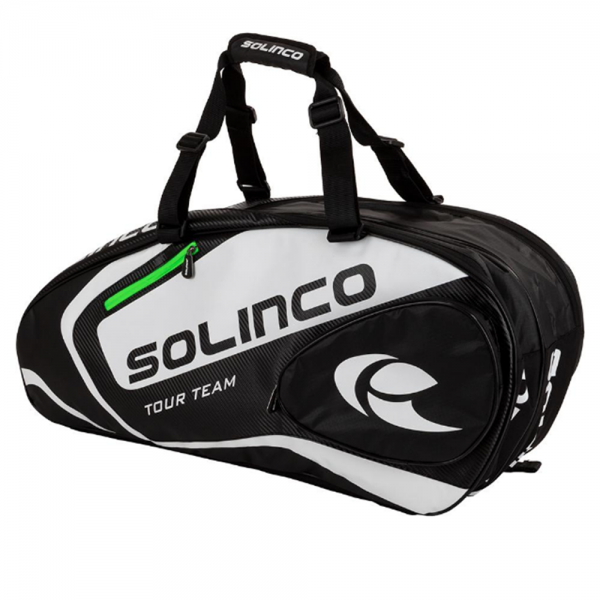 Solinco Tour Racket Bag 6 Pack-White&Black
