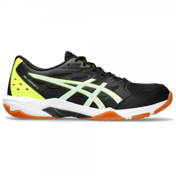 Asics Gel Rocket 11 Indoor Court Shoes-Black & White