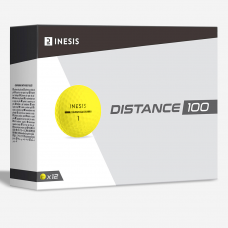 Decathlon-Inesis Distance 100 Golf Ball (12 balls pack) - Yellow