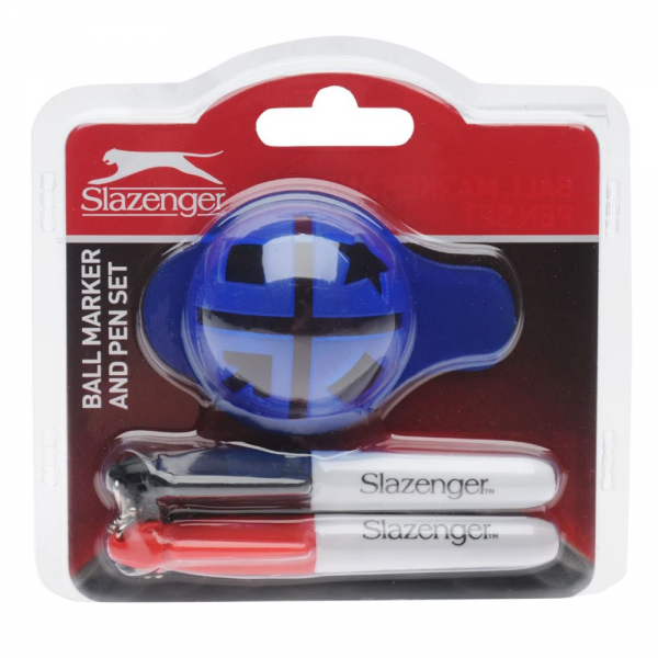 Slazenger Precision Golf Ball Marker and Pen Set 