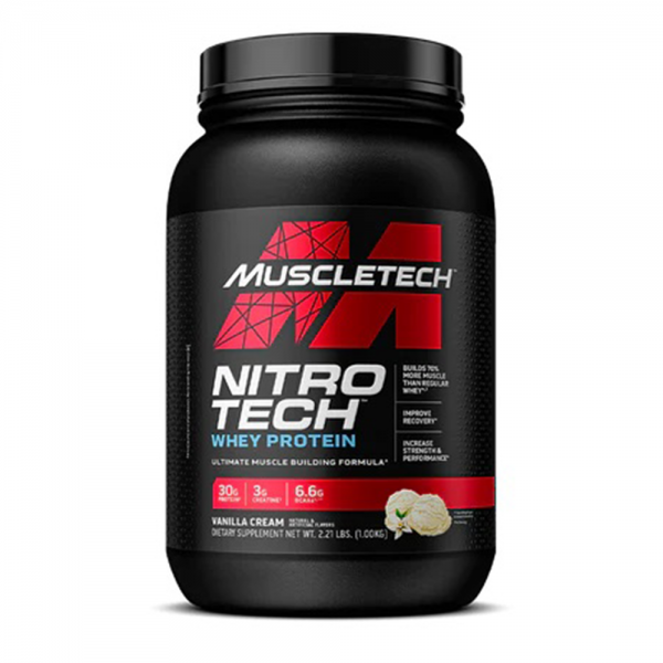 MuscleTech Nitro Tech Whey Protein 4LB-Milk Vanilla Cream MuscleTech Nitro Tech Whey Protein 4LB-Milk Vanilla Cream
