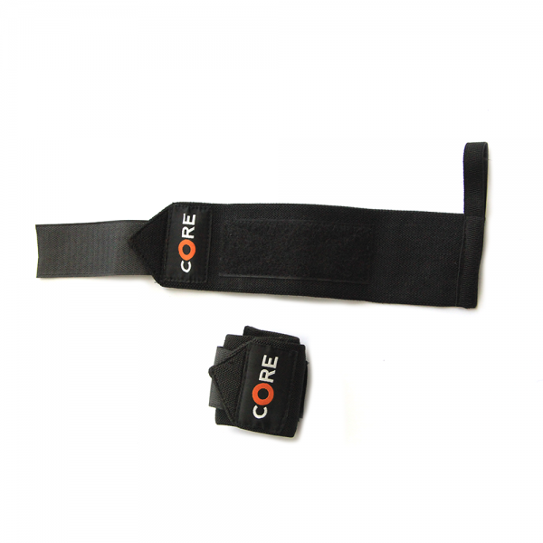 Core Lifting Wrist Strap - 12 Inches - Black