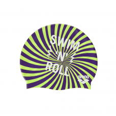 Arena Print Junior Silicon Swimming Cap -Swim n Roll