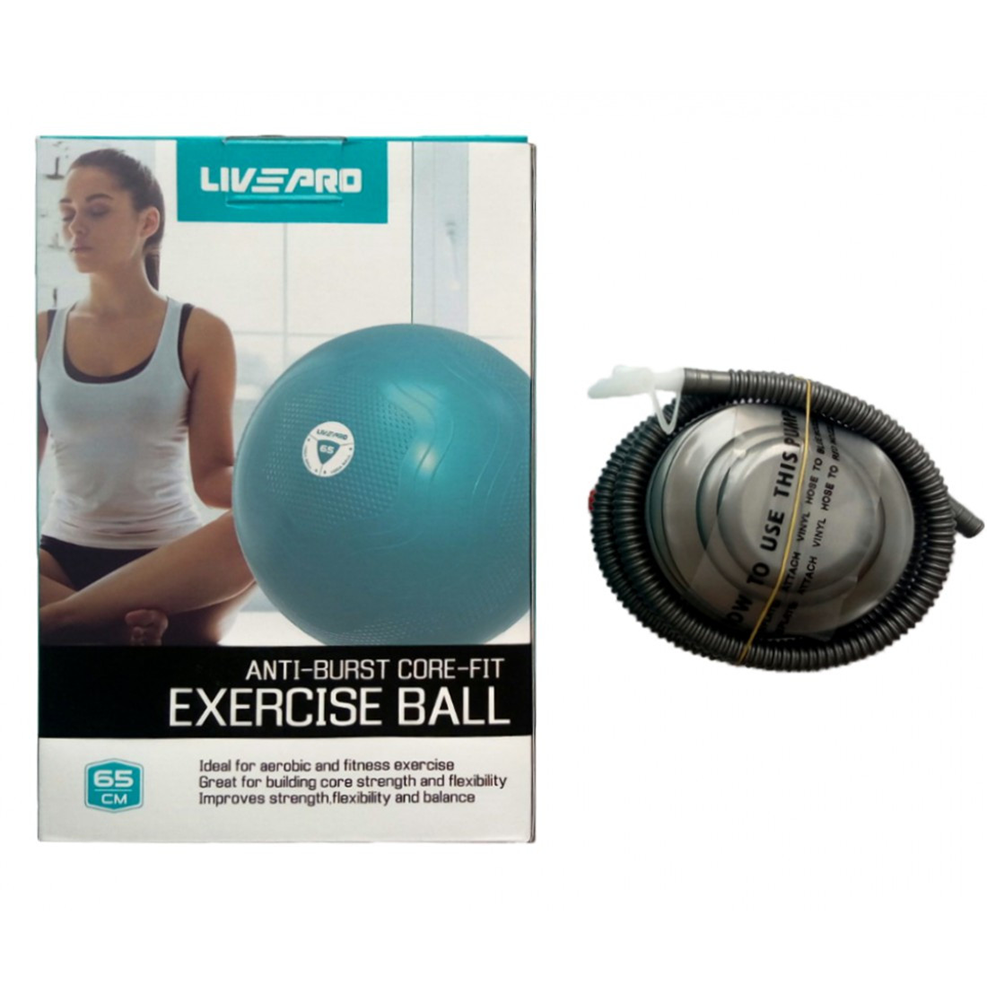 LivePro Anti Burst Core Fit Gym Ball - 75 cm - TheSportStore.pk
