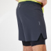 Decathlon-Kiprun Men's 2-in-1 Running Tight Shorts - Black