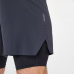 Decathlon-Kiprun Men's 2-in-1 Running Tight Shorts - Black
