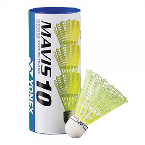 Yonex Mavis 10 Yellow Shuttlecocks-Blue Cap (3 Piece Pack)