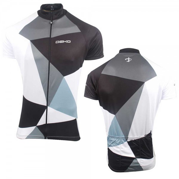 Deko Men Sublimation Cycling Jersey - Black & Grey