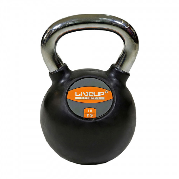 LiveUp Rubber Kettelebell - 4 kgs