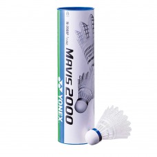 Yonex Mavis 2000 White Shuttlecocks-Blue Cap (6 Piece Pack)