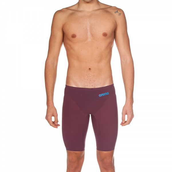 Arena Men's PowerSkin R-EVO ONE SL Jammer - Red Wine-Turquoise