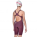 Arena Girls  R-EVO ONE SL PowerSkin Racing Suit- Red Wine-Turquoise