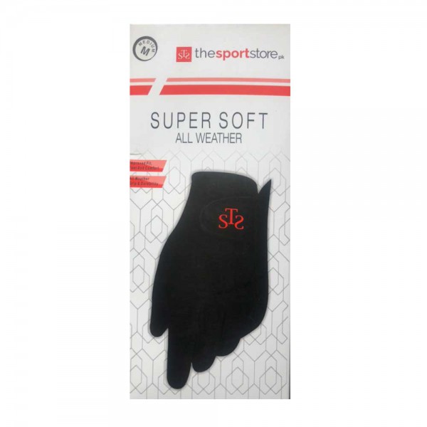 TSS Mens SuperSoft Golf Glove - Black (LH Player)