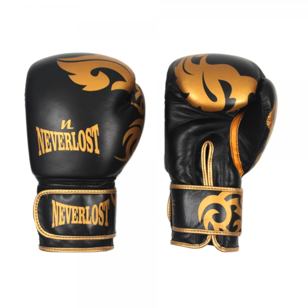 NeverLost Boxing Gloves - A/Leather 16oz (Black)