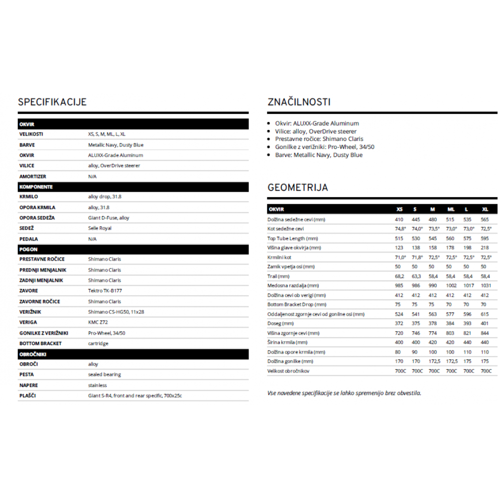 Giant SCR 2 Road Bike 2021-Metallic 