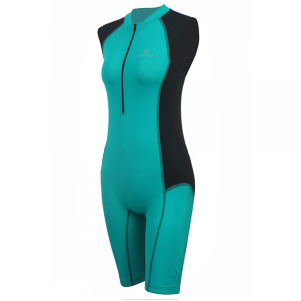Deko Women Training Swimming Suit (one piece) - Sea Green/Black