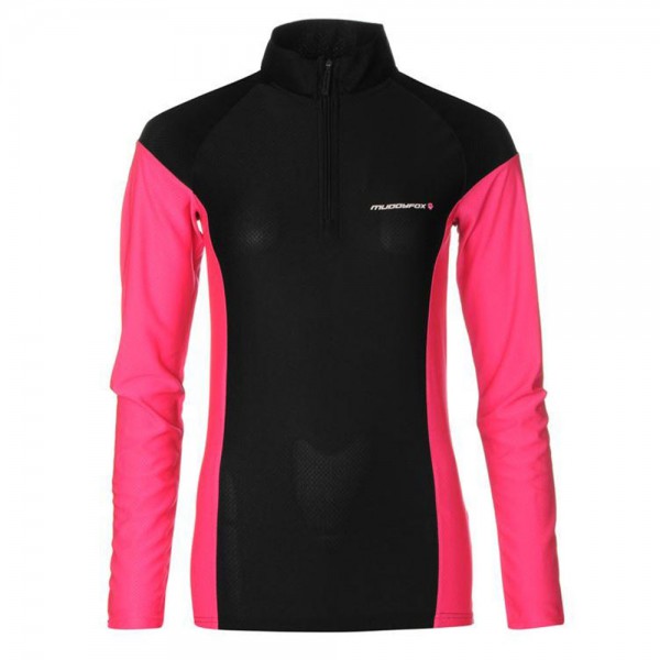 Muddyfox Long Sleeve Cycling Jersey - Black & Pink