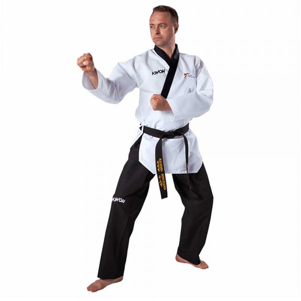 Kwon Poomsae Dobok (Grand, Black Neck) for Men Kwon Poomsae Dobok (Grand, Black Neck) for Men