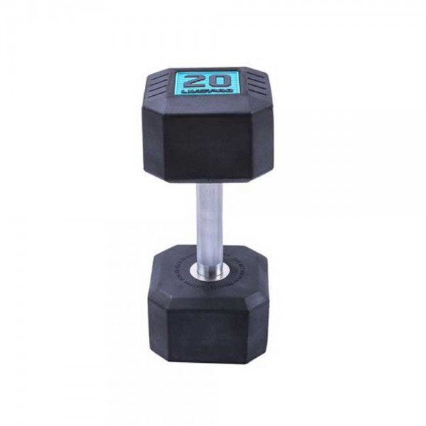 LivePro Premium Rubber Coated Dumbbells (2 x 17.5kgs)